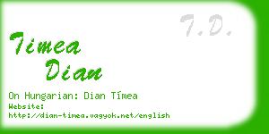 timea dian business card